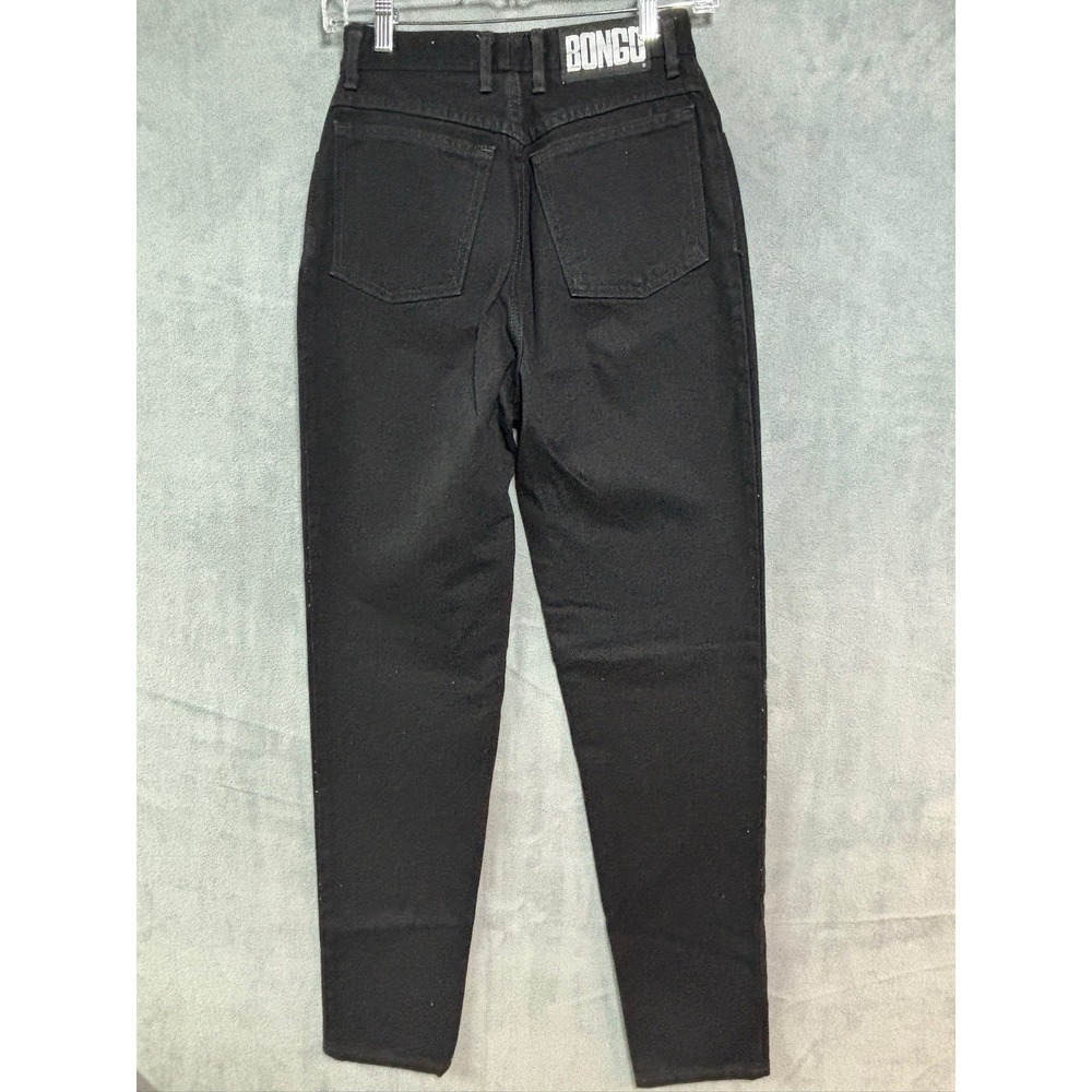Vintage 90s Bongo High Waist Tapered Mom Jeans Black Denim USA Made Size 7